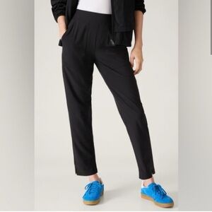 Athleta Brooklyn Ankle Length Utility Trouser Pants Size 12 Tall NWT Black‎